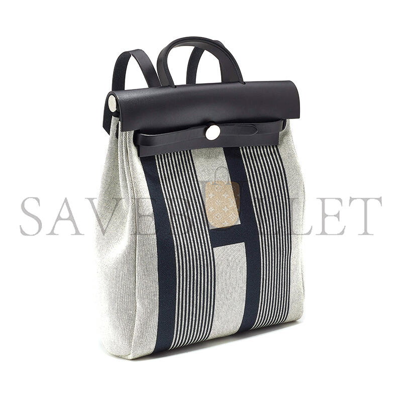 HERMÈS HERBAG A DOS ZIP BACKPACK CANVAS AND LEATHER H080303CKA0 (38*29*11cm)